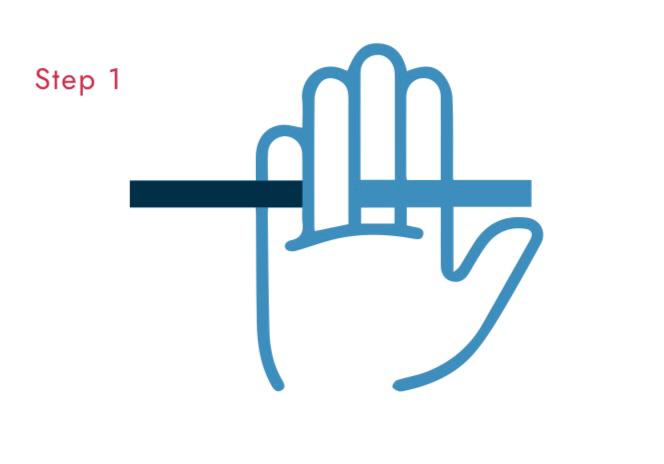 Wrap strip around finger